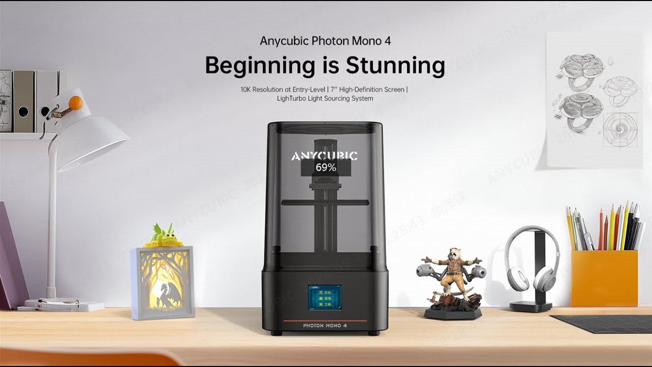Start strong with Anycubic Photon Mono 4, 10K high resolution with a 7'' high-definition screen! - YouTube