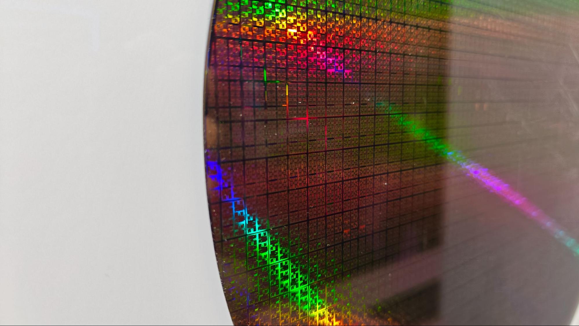 Closeup of an Intel Wafer