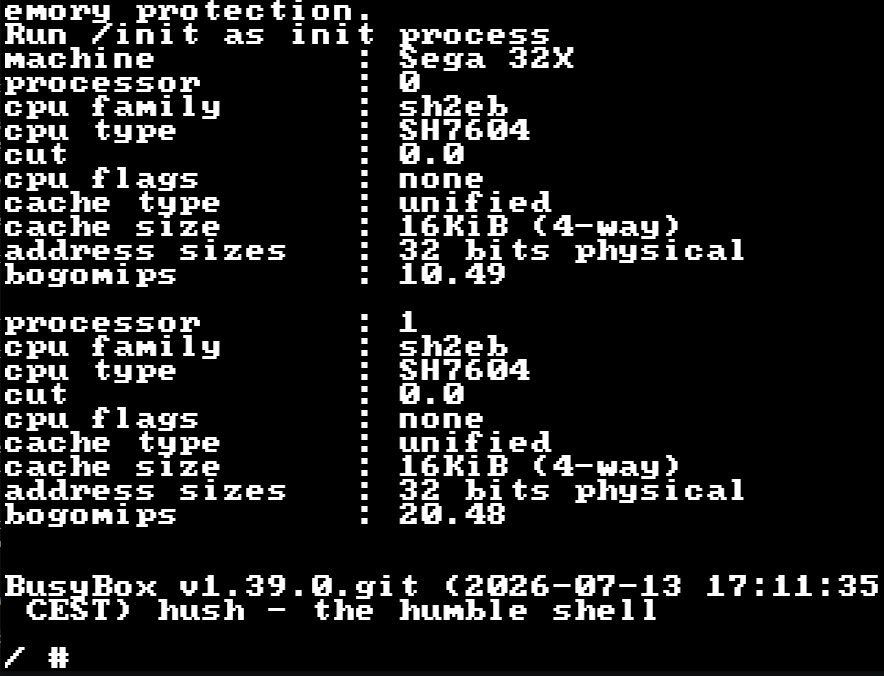 Linux now available for the Sega 32X